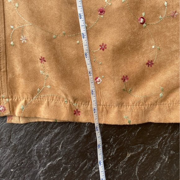 Erik Stewart maxi faux suede skirt vintage look Sz 10 - Picture 9 of 11